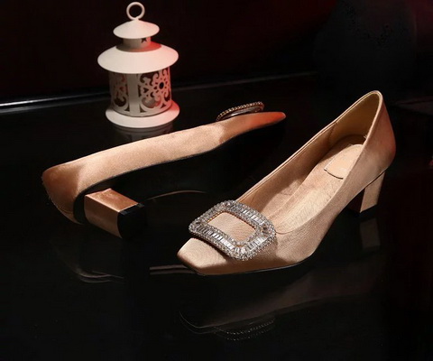 RV Shallow mouth Block heel Shoes Women--058